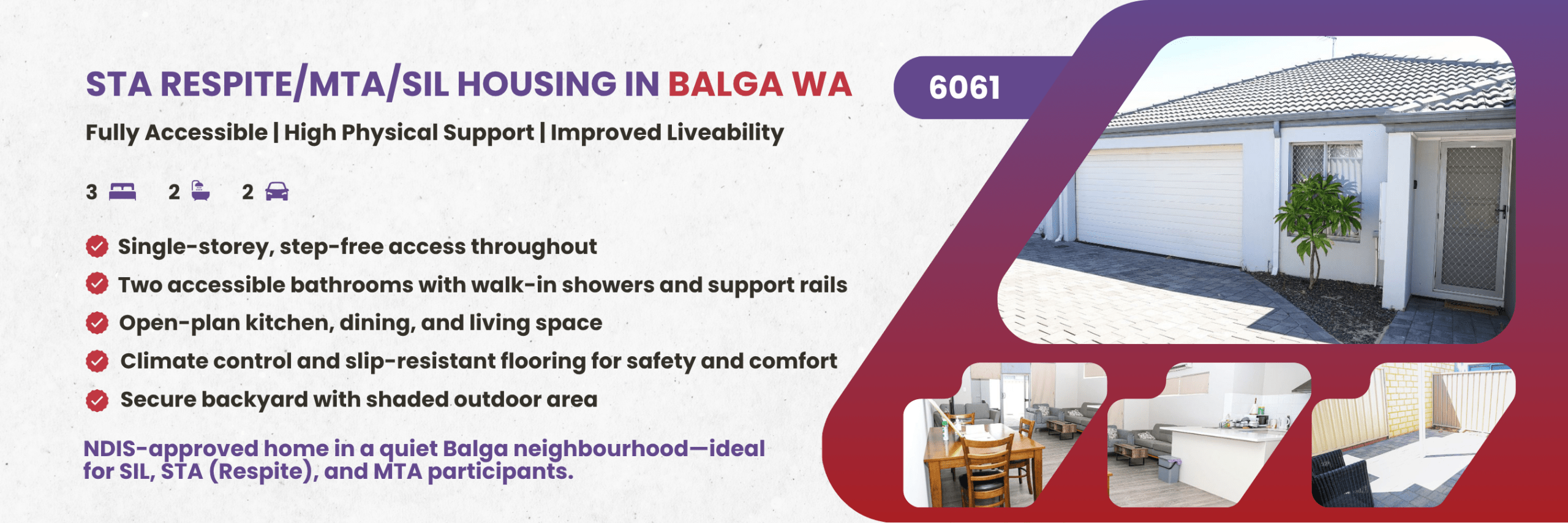 STA Respite/MTA/SIL Housing in Balga WA