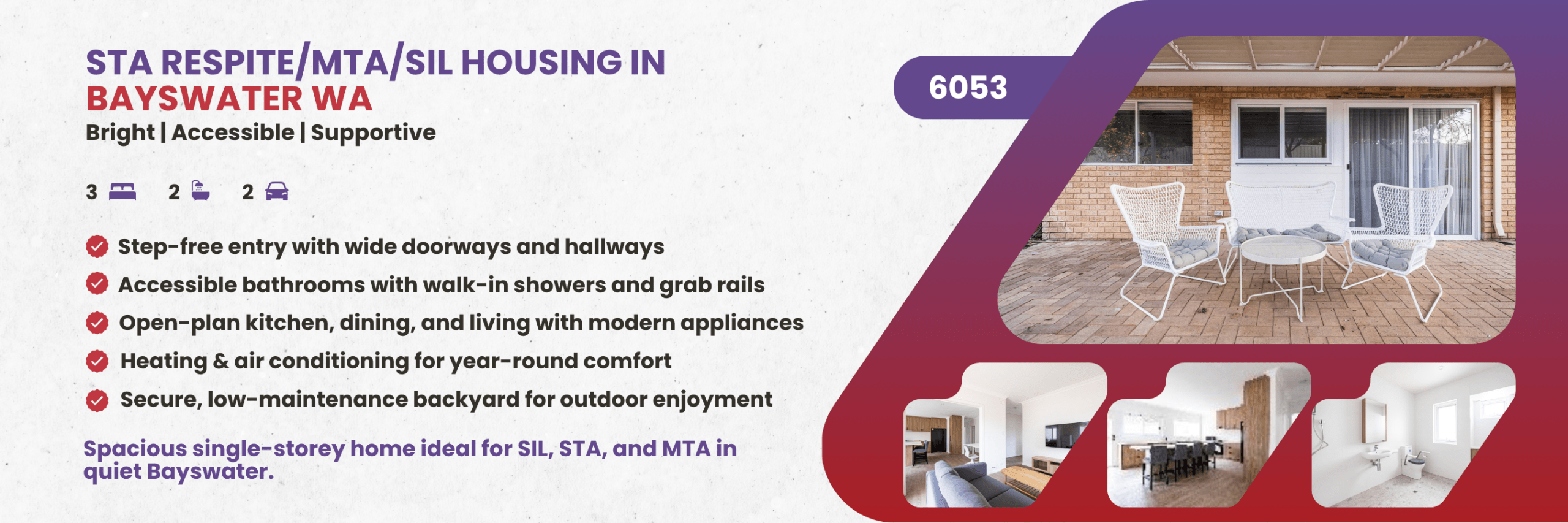 STA Respite/MTA/SIL Housing in Bayswater WA