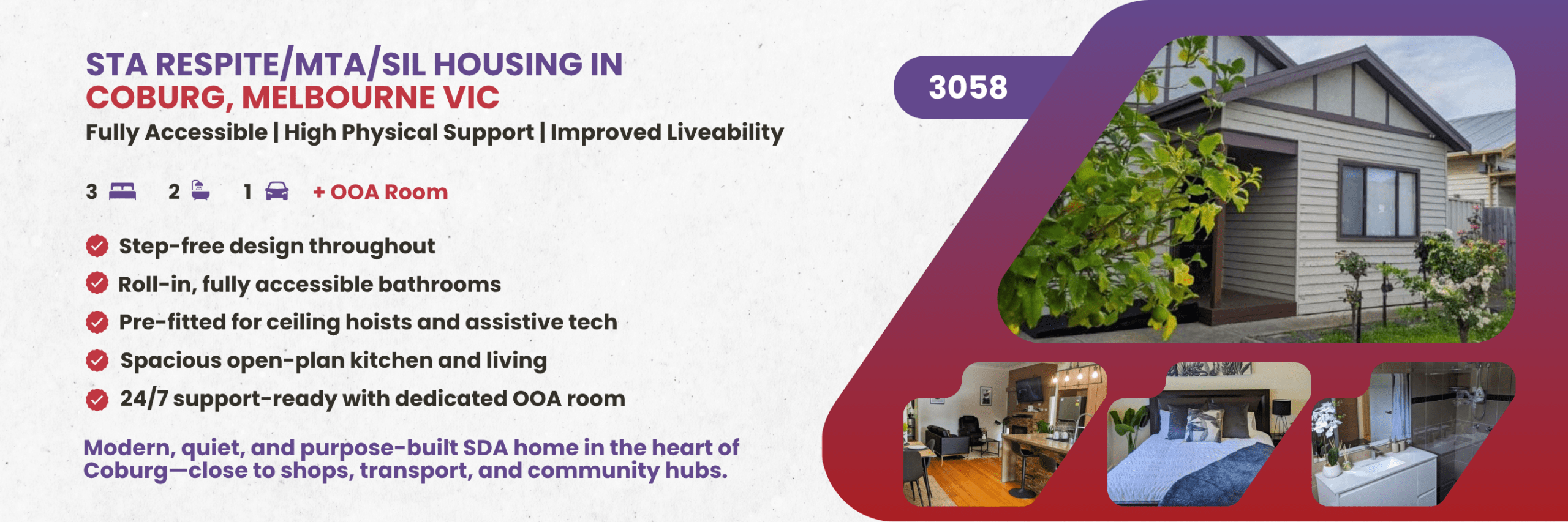 STA Respite/MTA/SIL Housing in Coburg, Melbourne VIC