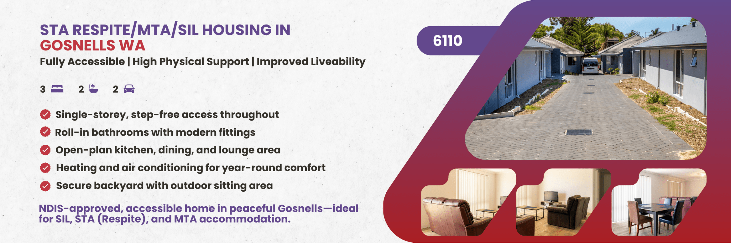 STA Respite/MTA/SIL Housing in Gosnells WA