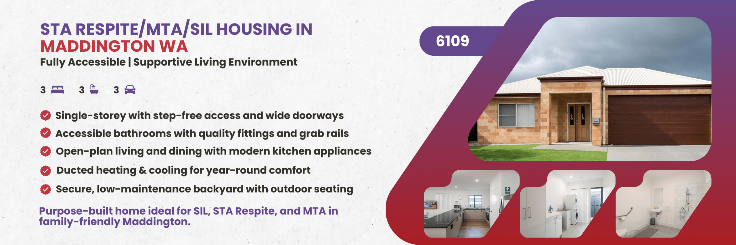 STA Respite/MTA/SIL Housing in Maddington WA