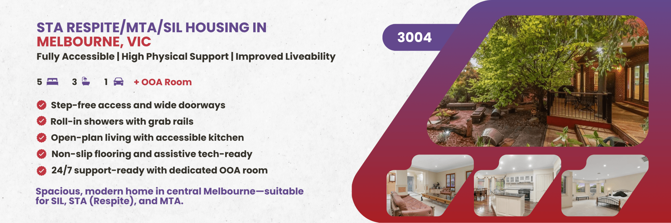 STA Respite/MTA/SIL Housing in Melbourne, VIC