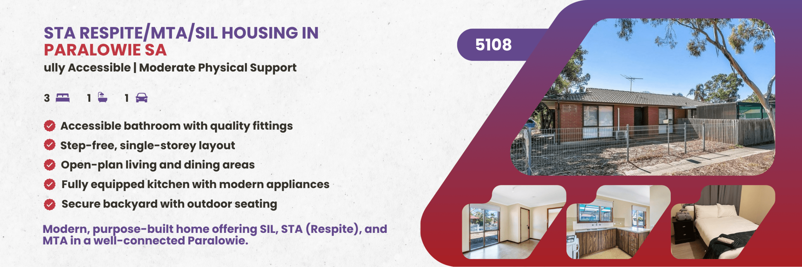 STA Respite/MTA/SIL Housing in Paralowie SA