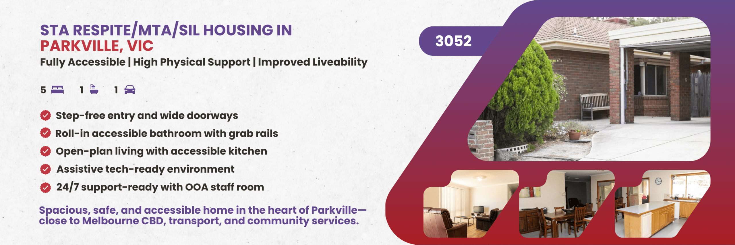 STA Respite/MTA/SIL Housing in Parkville, VIC