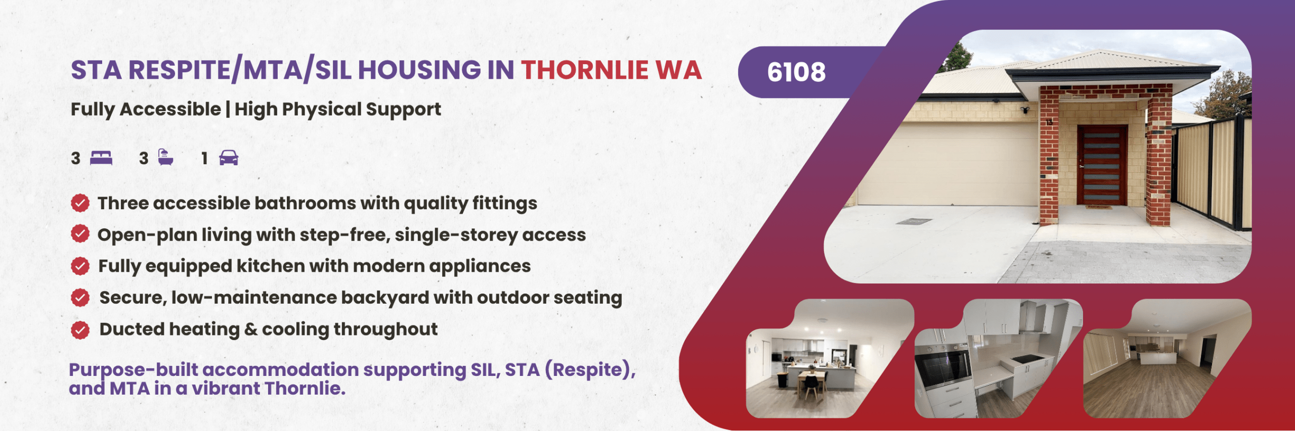 STA Respite/MTA/SIL Housing in Thornlie WA