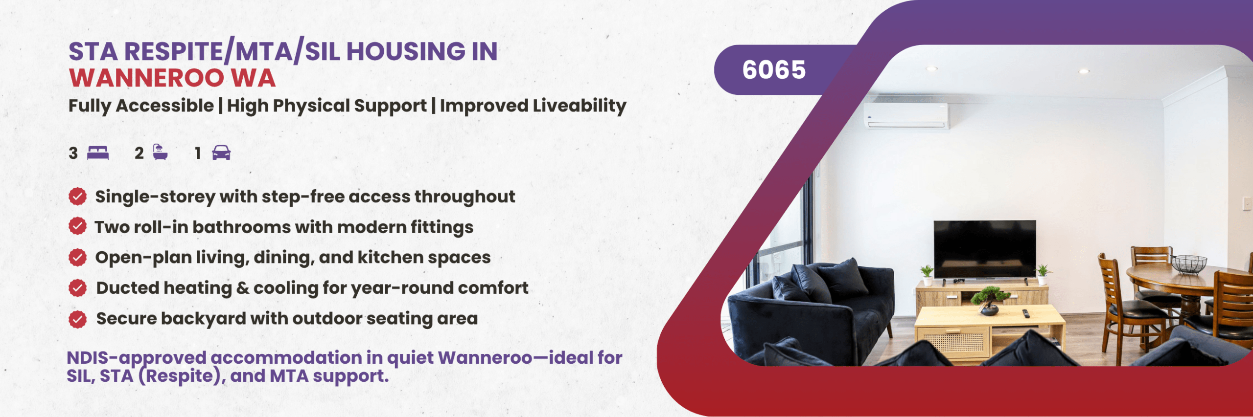 STA Respite/MTA/SIL Housing in Wanneroo WA